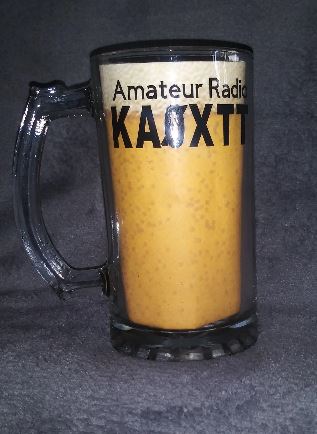 Amateur Radio call sign beer mug